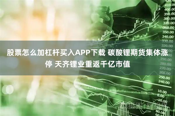 股票怎么加杠杆买入APP下载 碳酸锂期货集体涨停 天齐锂业重返千亿市值