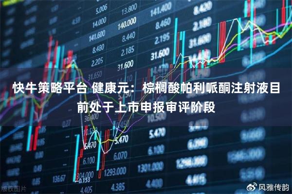 快牛策略平台 健康元：棕榈酸帕利哌酮注射液目前处于上市申报审评阶段